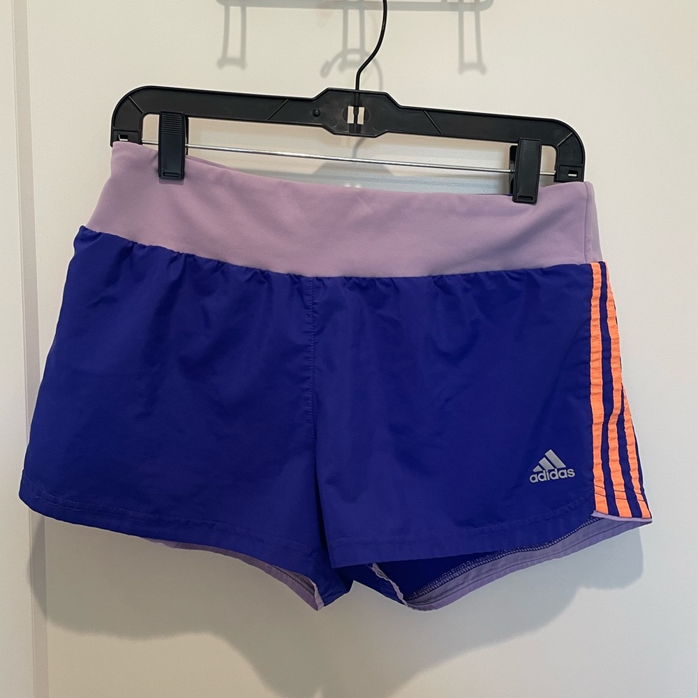 Adidas Purple and Orange Athletic Shorts